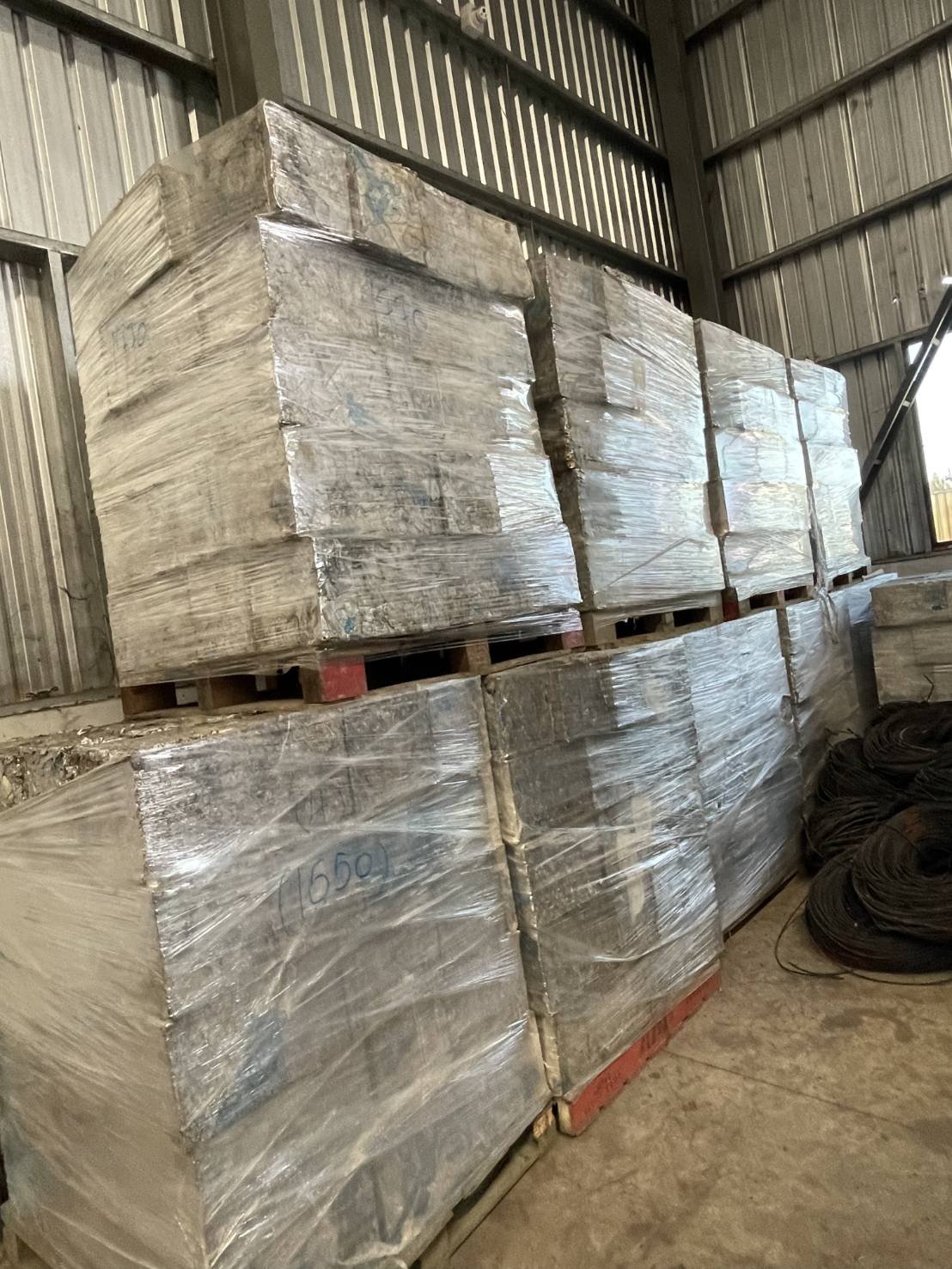 Wrapped Metal Bales